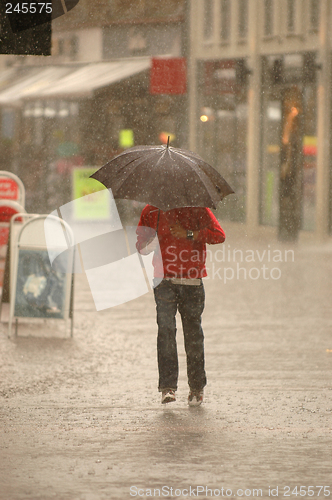 Image of Man in the rain