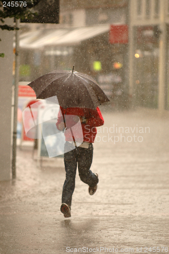 Image of Man in the rain