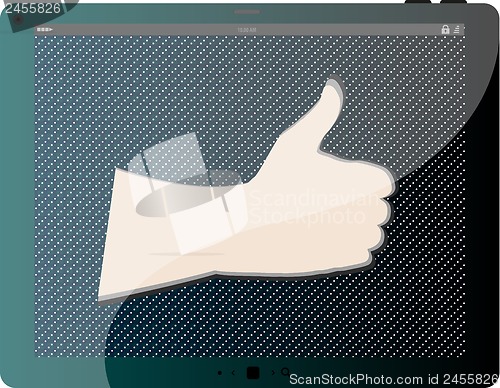 Image of digital tablet pc with businessman hands. Isolated on white