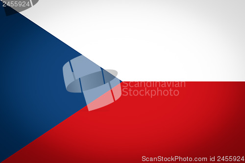 Image of Czech Republic flag vignetted