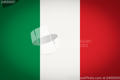 Image of Italian flag vignetted