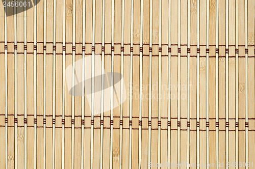 Image of texture of bamboo mat close up
