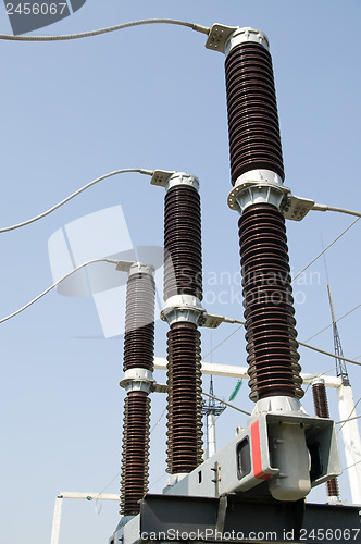 Image of part of high-voltage substation