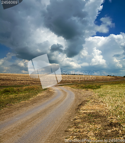 Image of rural view rain before