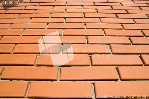 Image of Decorative red brick wall texture