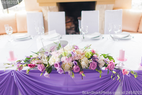 Image of Tables decorated with flowers