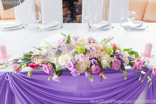 Image of Tables decorated with flowers