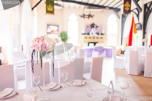 Image of Tables decorated with flowers