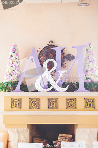 Image of Initials of the bride and groom