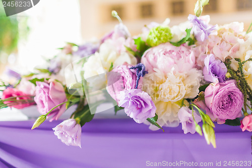 Image of Tables decorated with flowers