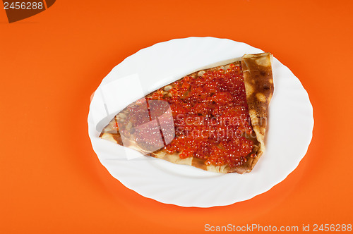 Image of Pancake with red caviar