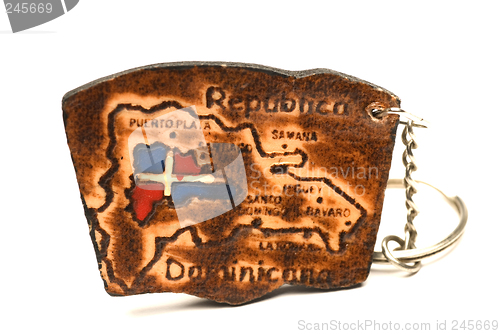Image of key chain souvenir dominican republic