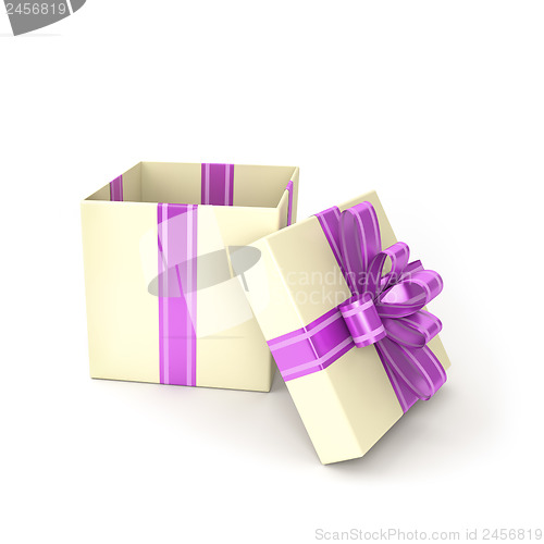 Image of open gift box on white