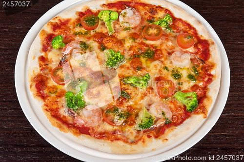 Image of seafood pizza