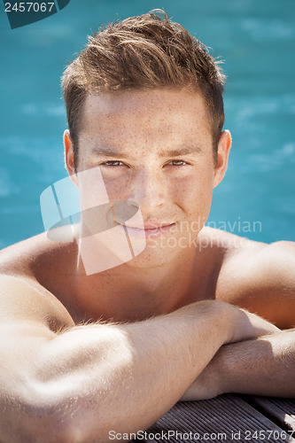 Image of man in the pool