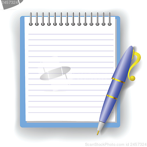 Image of pen and notepad
