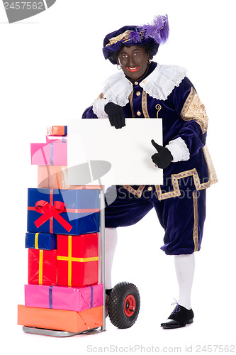 Image of Zwarte Piet with presents