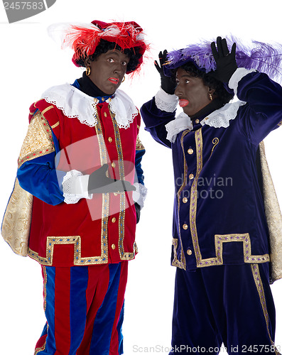 Image of Zwarte Piet is acting funny