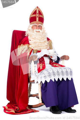 Image of Sinterklaas on his chair
