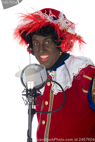 Image of Zwarte Piet is singing