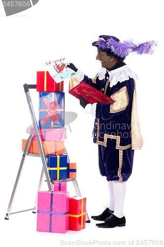 Image of Zwarte Piet with presents