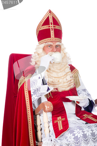 Image of Sinterklaas on his chair