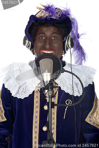 Image of Zwarte Piet is singing