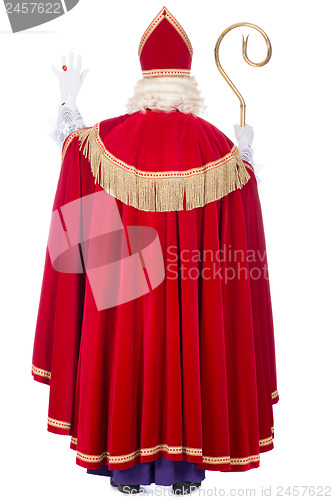 Image of Sinterklaas from the back