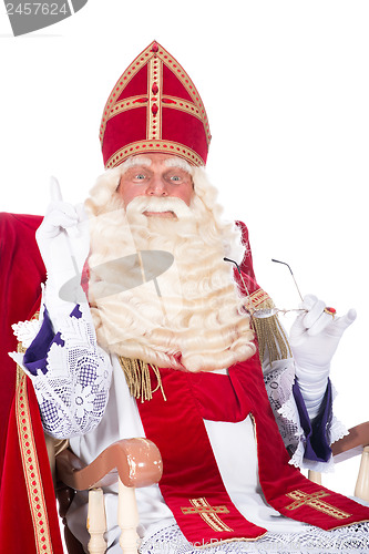 Image of Sinterklaas on his chair