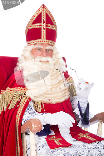 Image of Sinterklaas on his chair