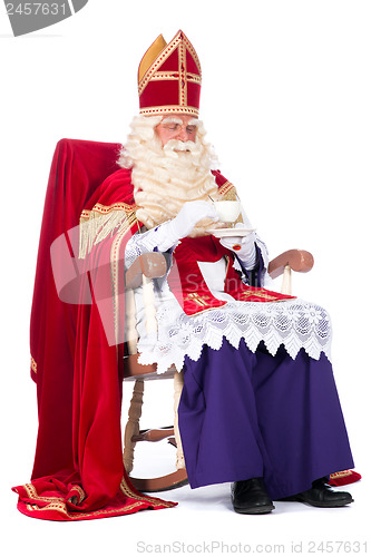 Image of Sinterklaas on his chair