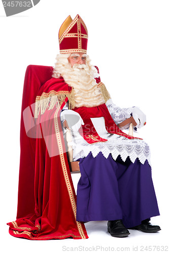 Image of Sinterklaas on his chair