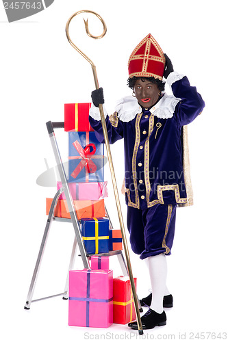 Image of Zwarte Piet with presents