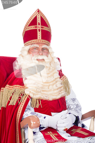 Image of Sinterklaas on his chair