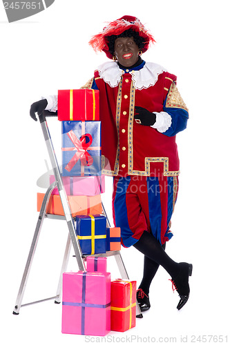 Image of Zwarte Piet with presents