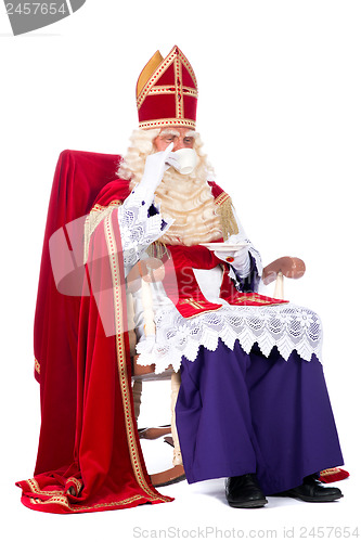 Image of Sinterklaas on his chair