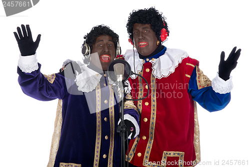 Image of Zwarte Piet is singing