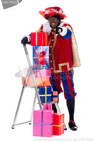 Image of Zwarte Piet with presents