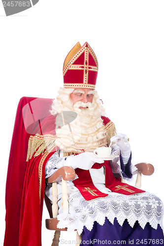 Image of Sinterklaas on his chair