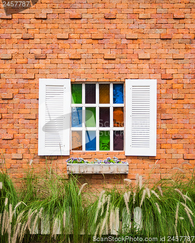 Image of Window on Brick Wall