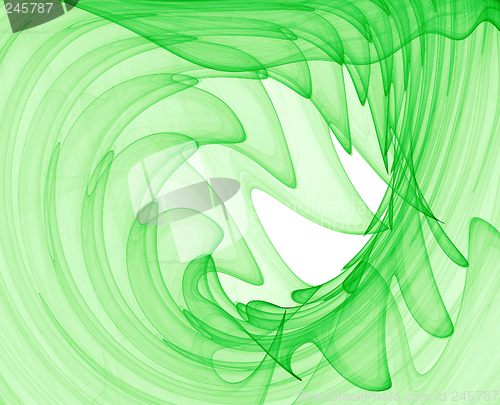 Image of green abstract swirls