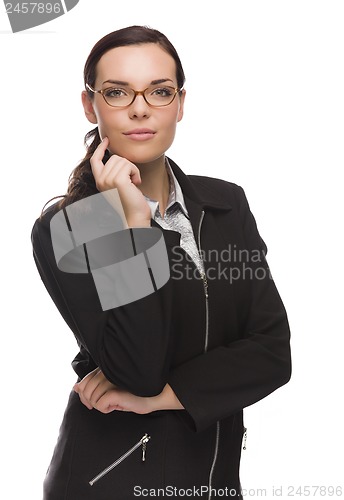 Image of Professional Mixed Race Businesswoman Isolated on White