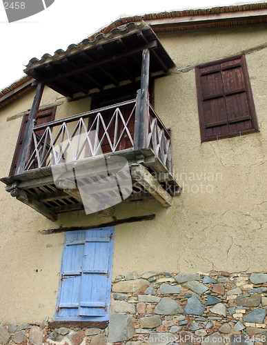 Image of Old and tall house. Fikardou. Cyprus