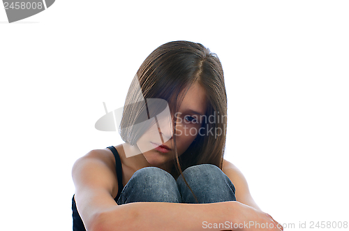 Image of Sad Young Girl