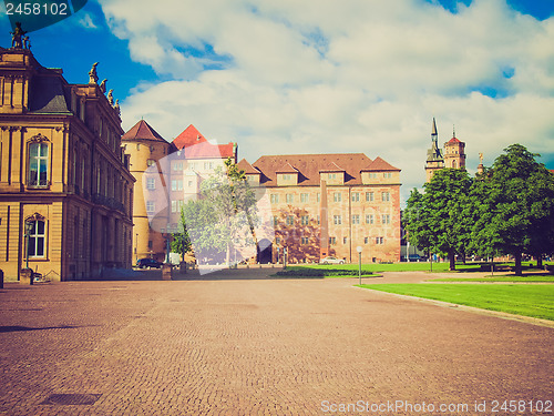 Image of Retro look Altes Schloss (Old Castle) Stuttgart