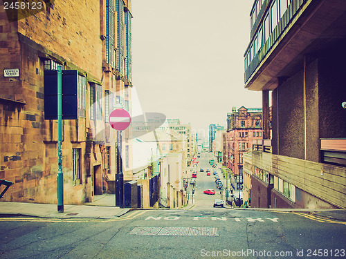 Image of Retro looking Glasgow hill