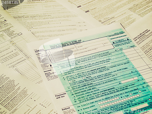 Image of Retro look Tax forms