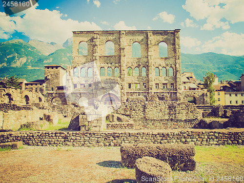 Image of Retro look Roman Theatre Aosta