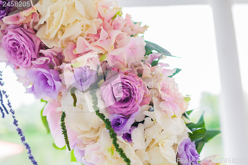 Image of wedding arch with closeup detail