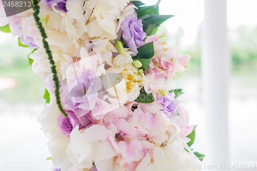 Image of wedding arch with closeup detail